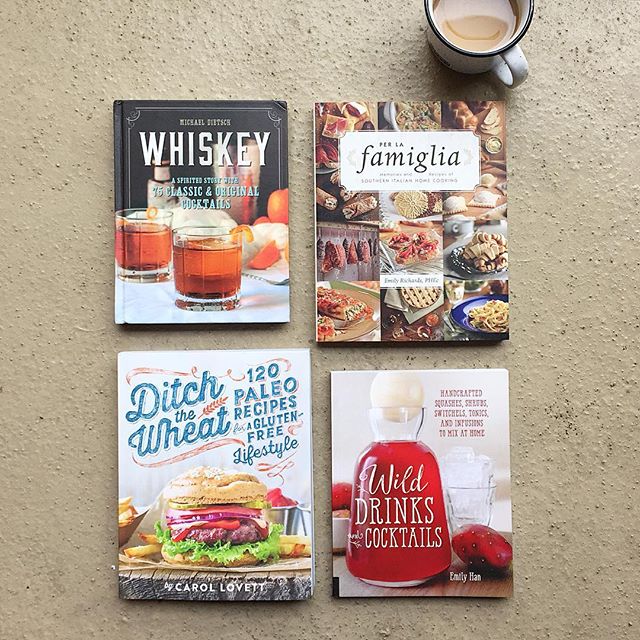  Homework this weekend.... I think they balance each other out, yes? #Bookaddict #RecipeTesting #morningslikethese #bookstagram #bookporn #fbcigers #CuratedLife #Whiskey #PerLaFamiglia #DitchTheWheat #WildDrinksAndCocktails 