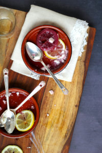 Spiced Red Wine Poached Pears & Creamy Ricotta Recipe - SheEats.ca