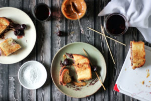 Sourdough Grilled Salted Caramel Dark Chocolate Coffee Sandwiches - SheEats.ca